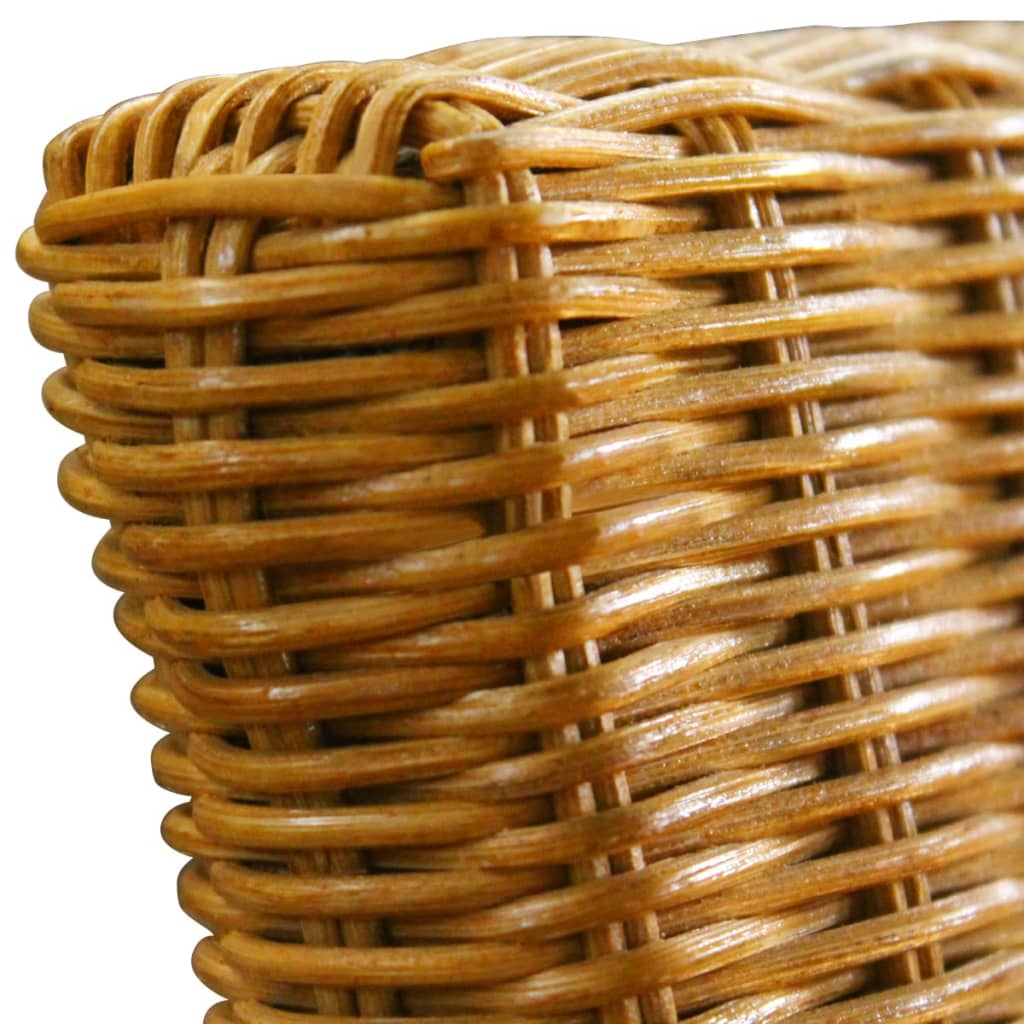 Eetkamerstoelen 6 st natuurlijk rattan bruin