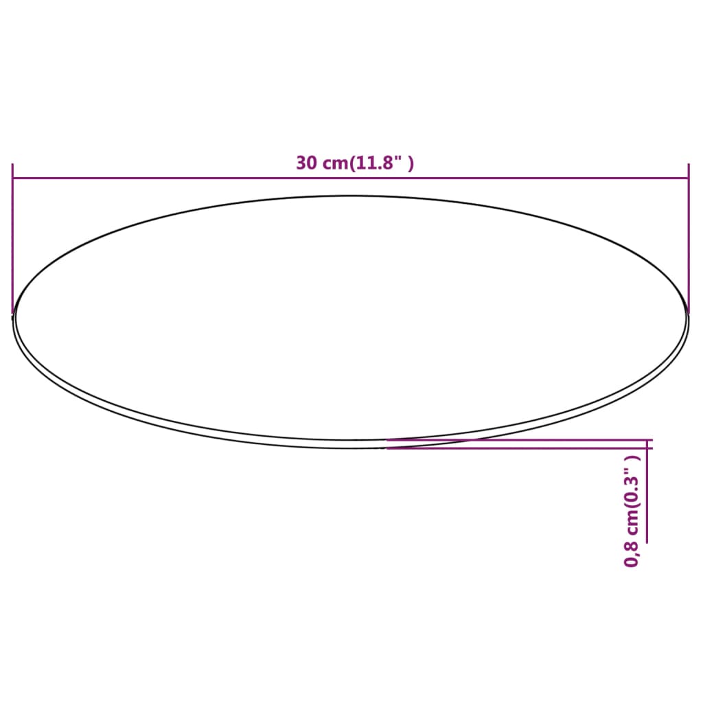 Tafelblad van gehard glas 800x800 mm vierkant