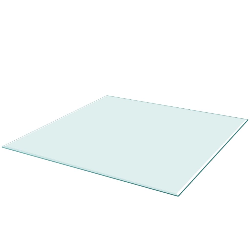 Tafelblad 60x60 cm 6 mm gehard glas met marmeren design