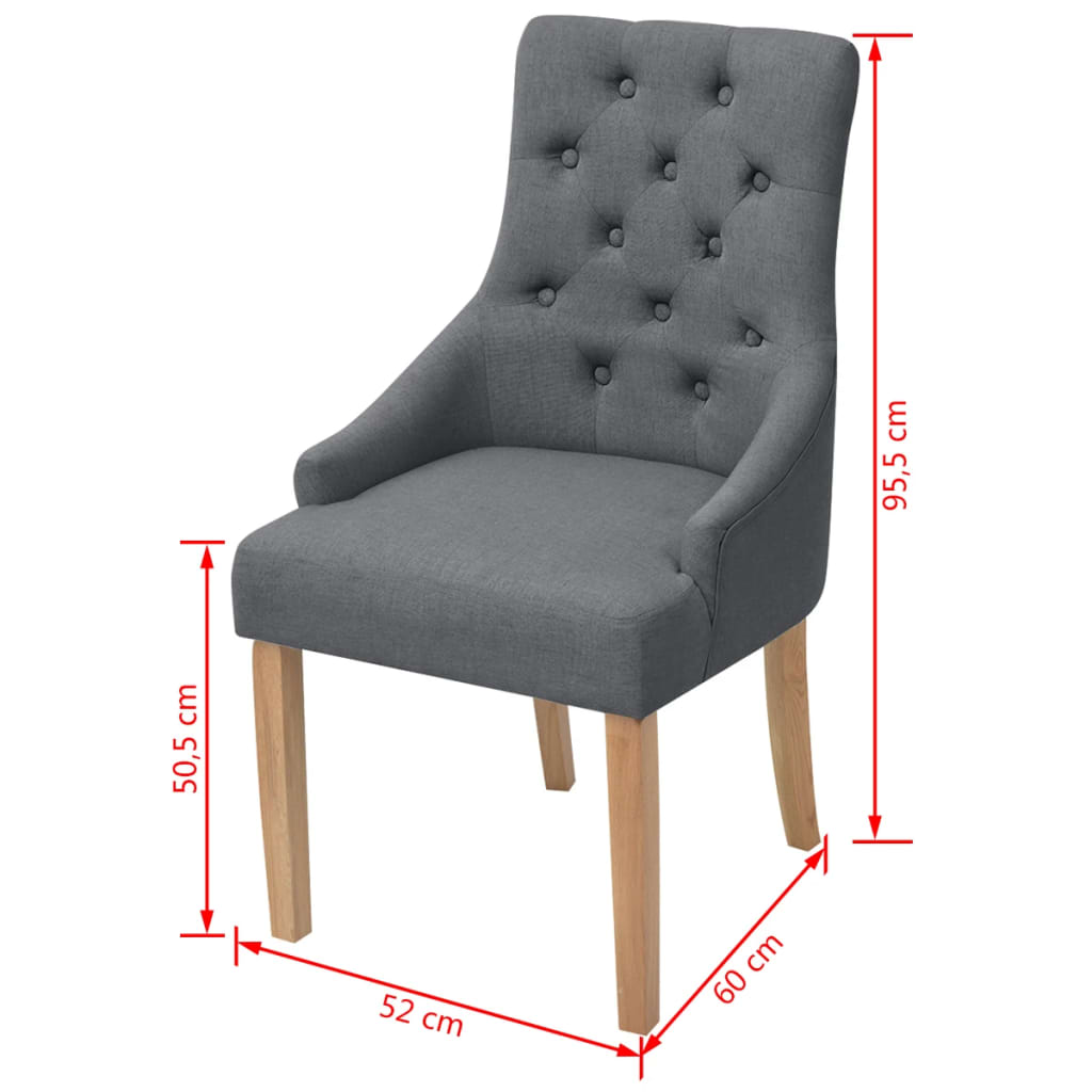 Eetkamerstoelen 2 st stof