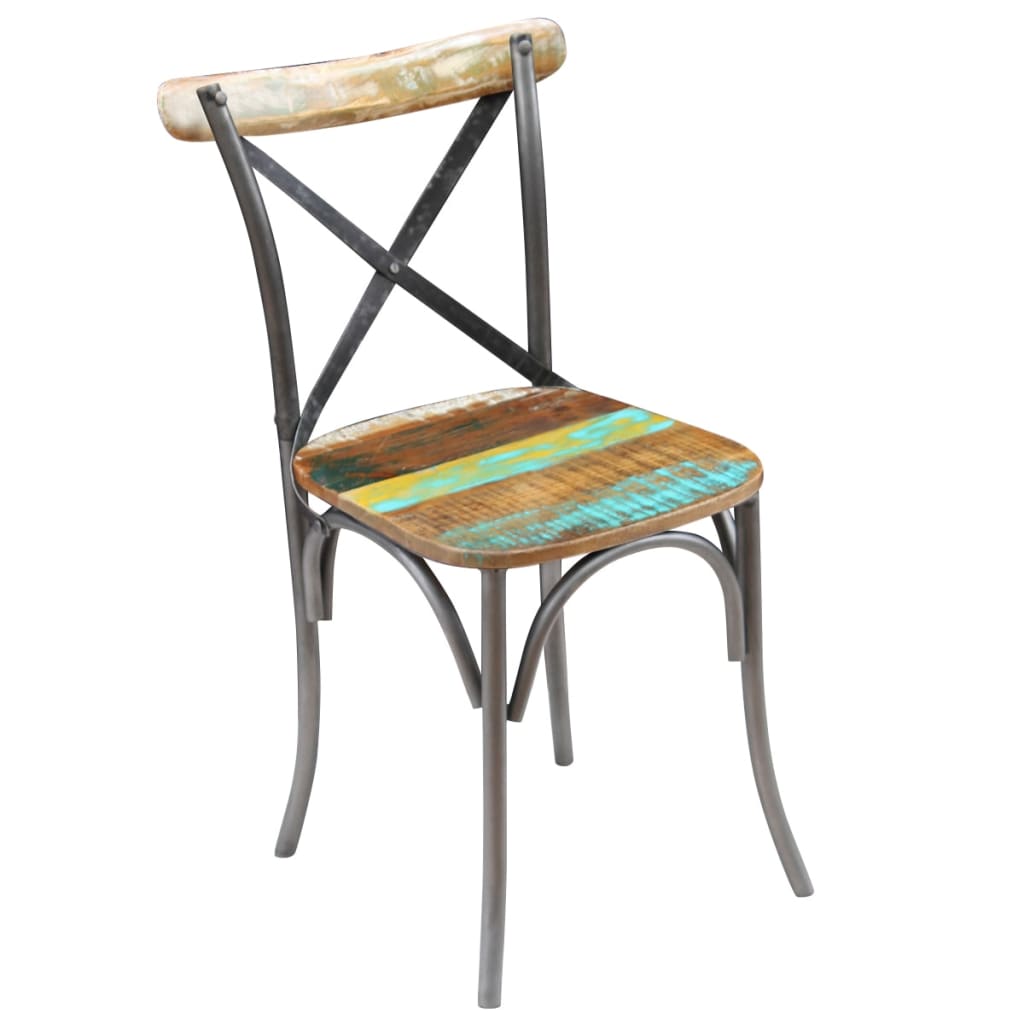 Eetkamerstoelen 4 st massief gerecycled hout