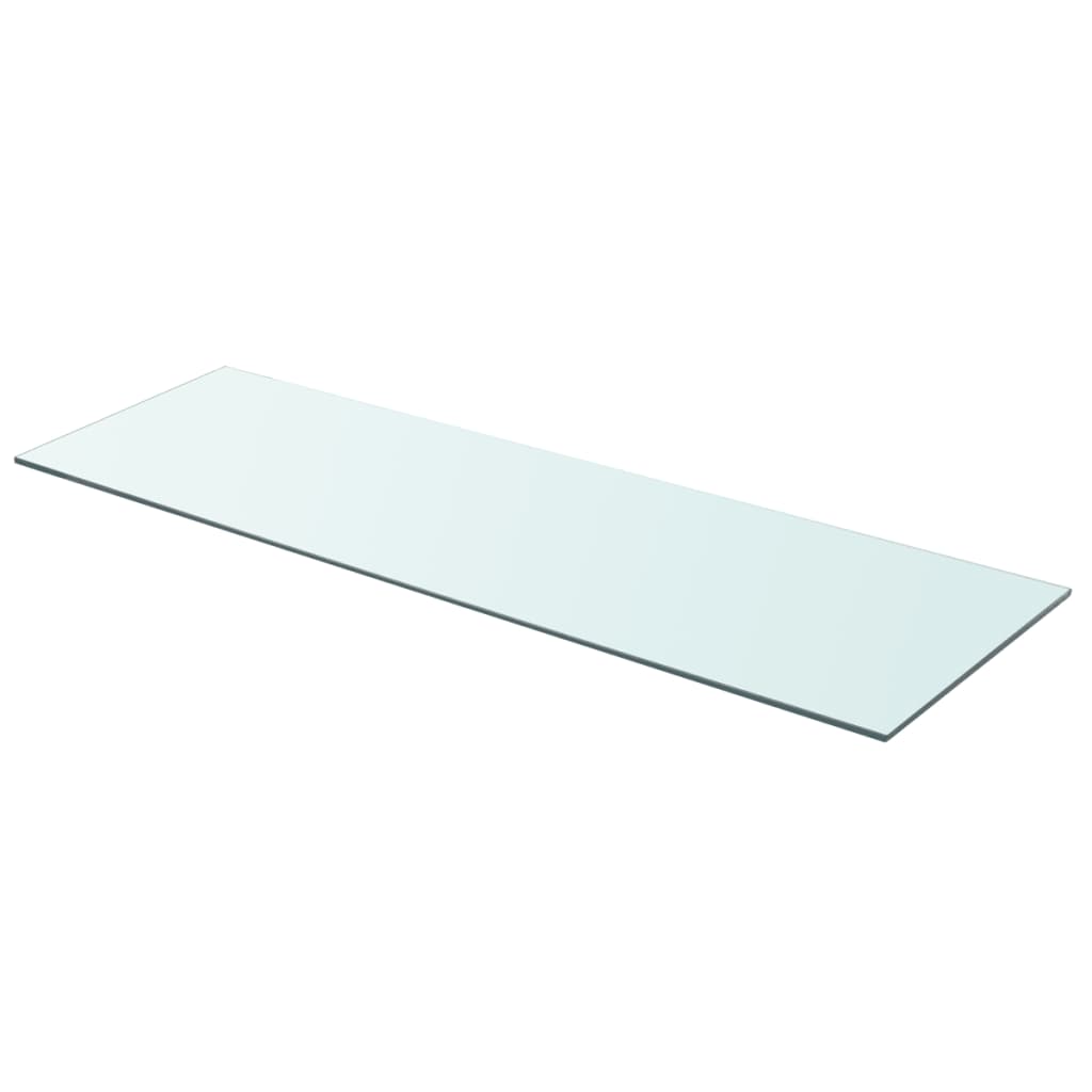 Wandschap transparant 90x12 cm glas