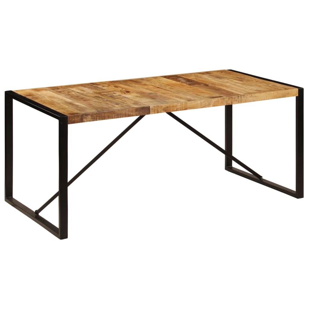 Eettafel 180 cm massief ruw mangohout