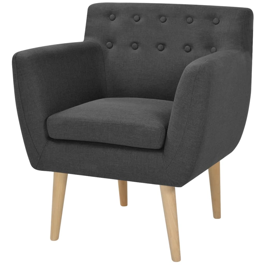 Fauteuil stof lichtgrijs