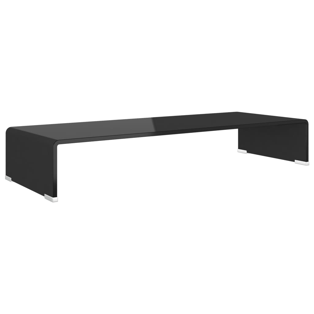 TV-meubel/monitorverhoger transparant 120x30x13 cm glas