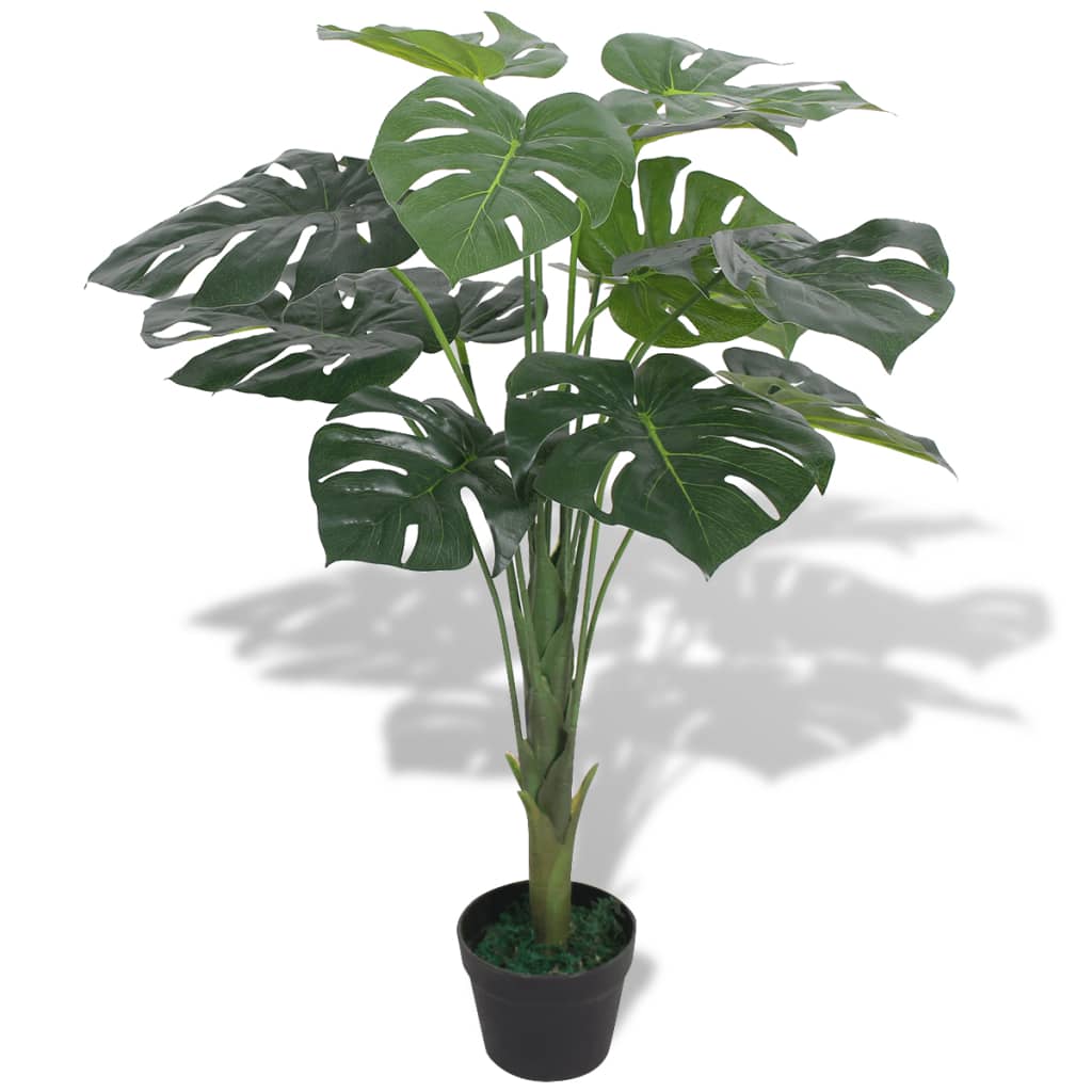 Kunstplant met pot monstera 45 cm groen