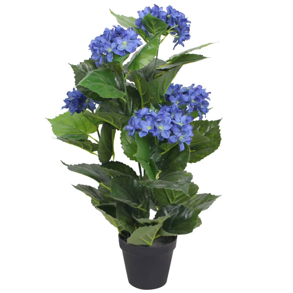 Kunst hortensia plant met pot 60 cm