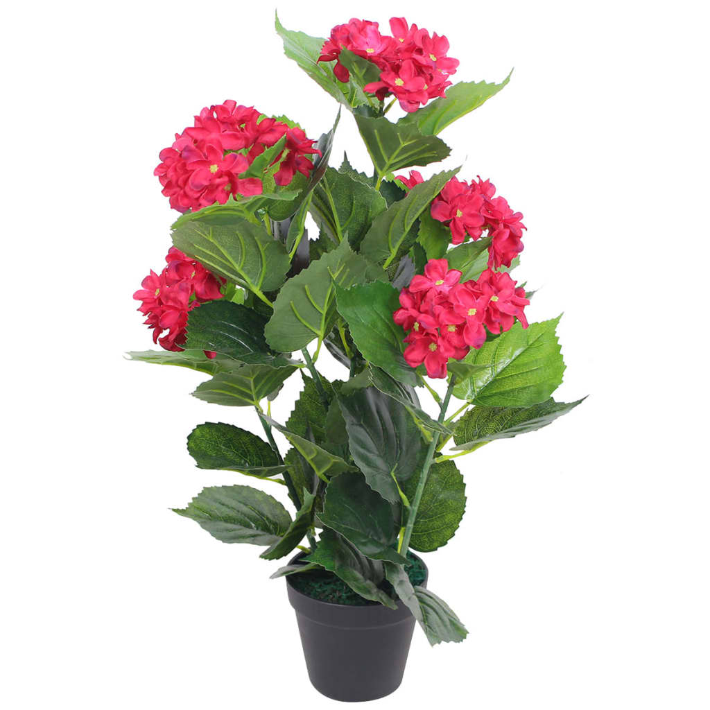 Kunst hortensia plant met pot 60 cm