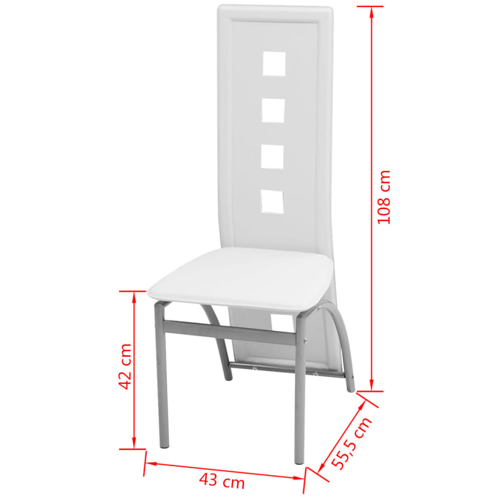 Eetkamerstoelen 6 st kunstleer