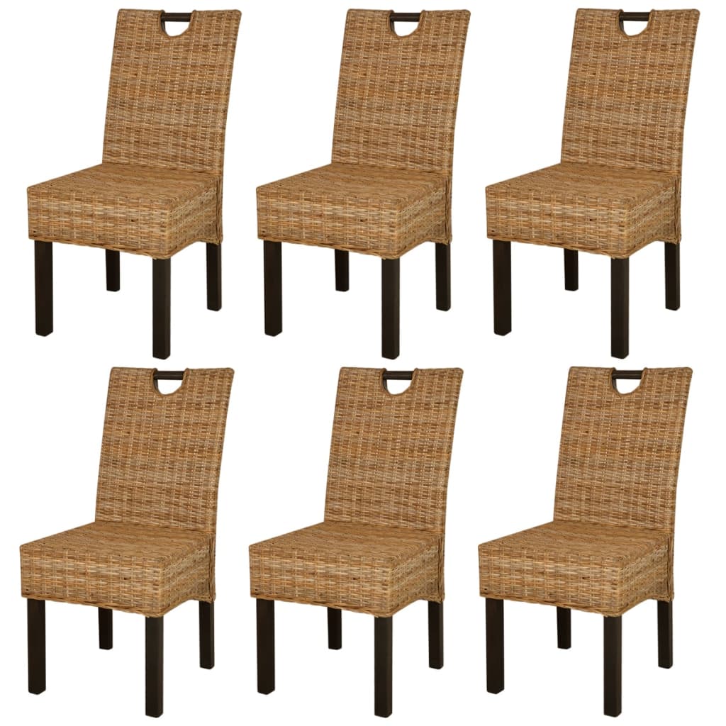 Eetkamerstoel Kubu 2 stuks rattan mangohout