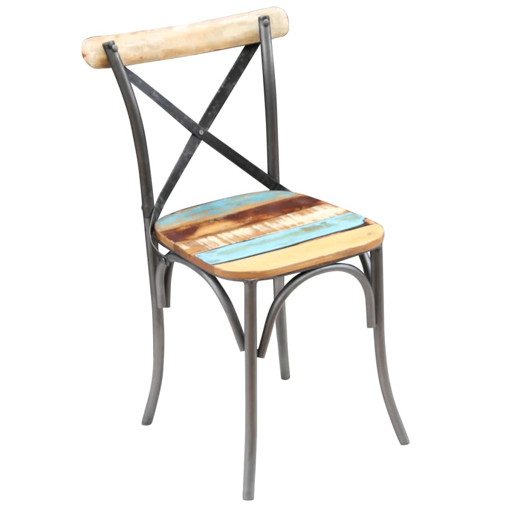 Eetkamerstoelen 6 st massief gerecycled hout