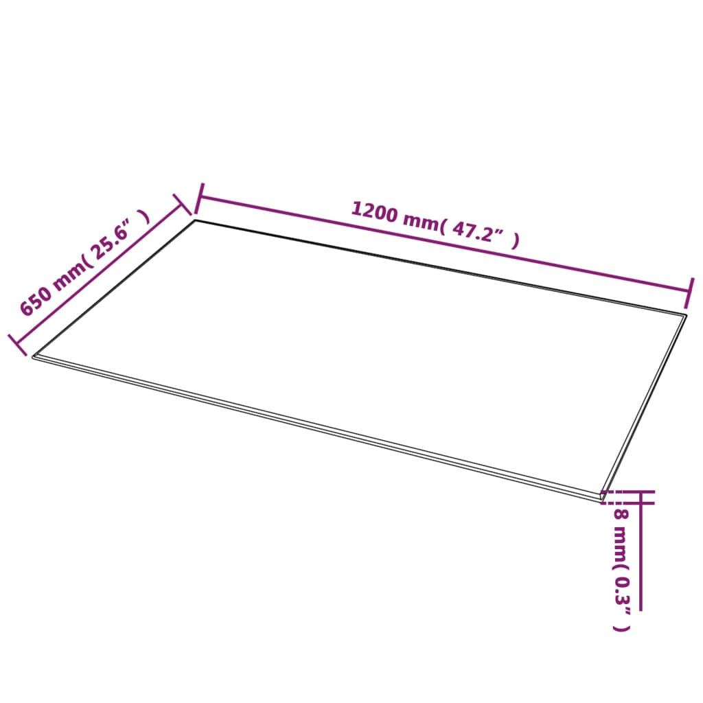 Tafelblad 60x60 cm 6 mm gehard glas met marmeren design