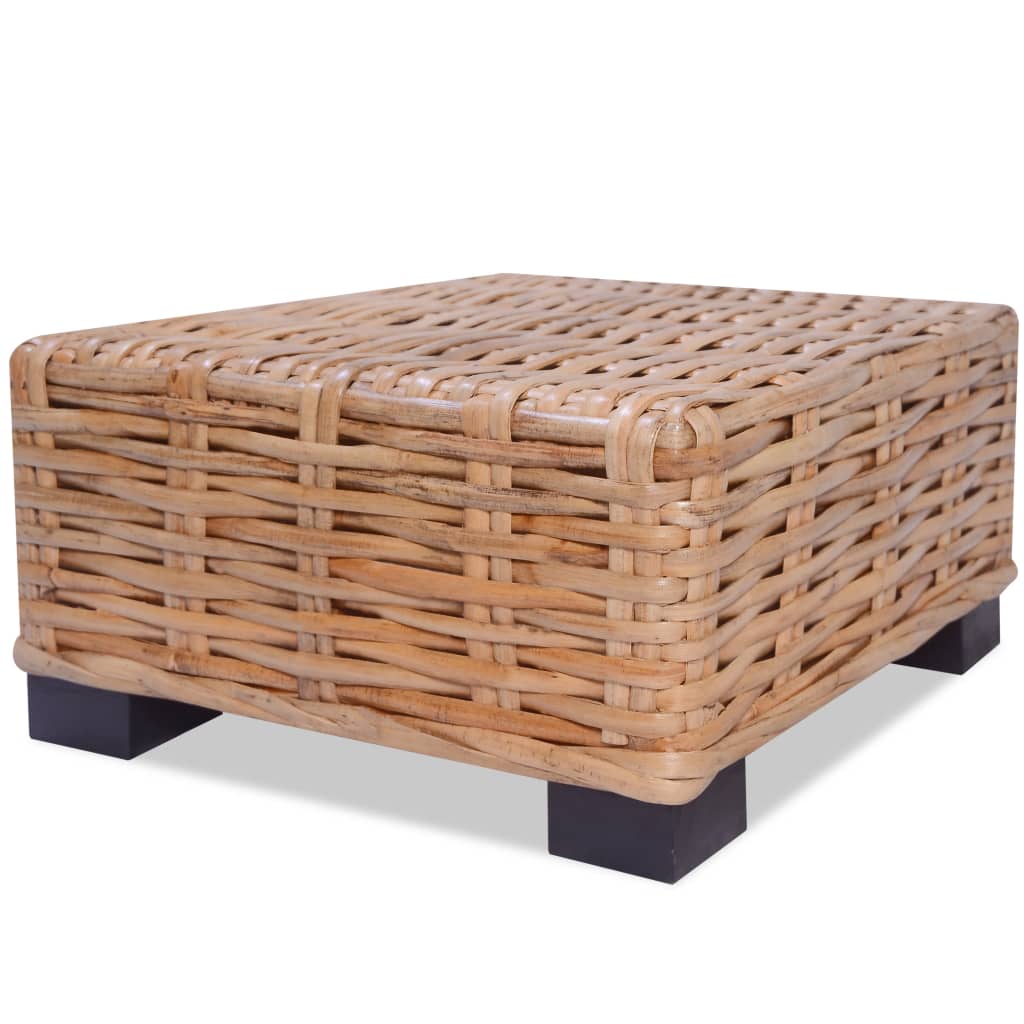 Loungeset natuurlijk rattan 16-delig