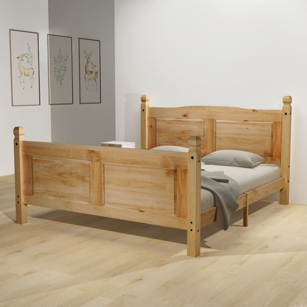 Bed met matras Mexicaans grenenhout Corona-stijl 160x200 cm