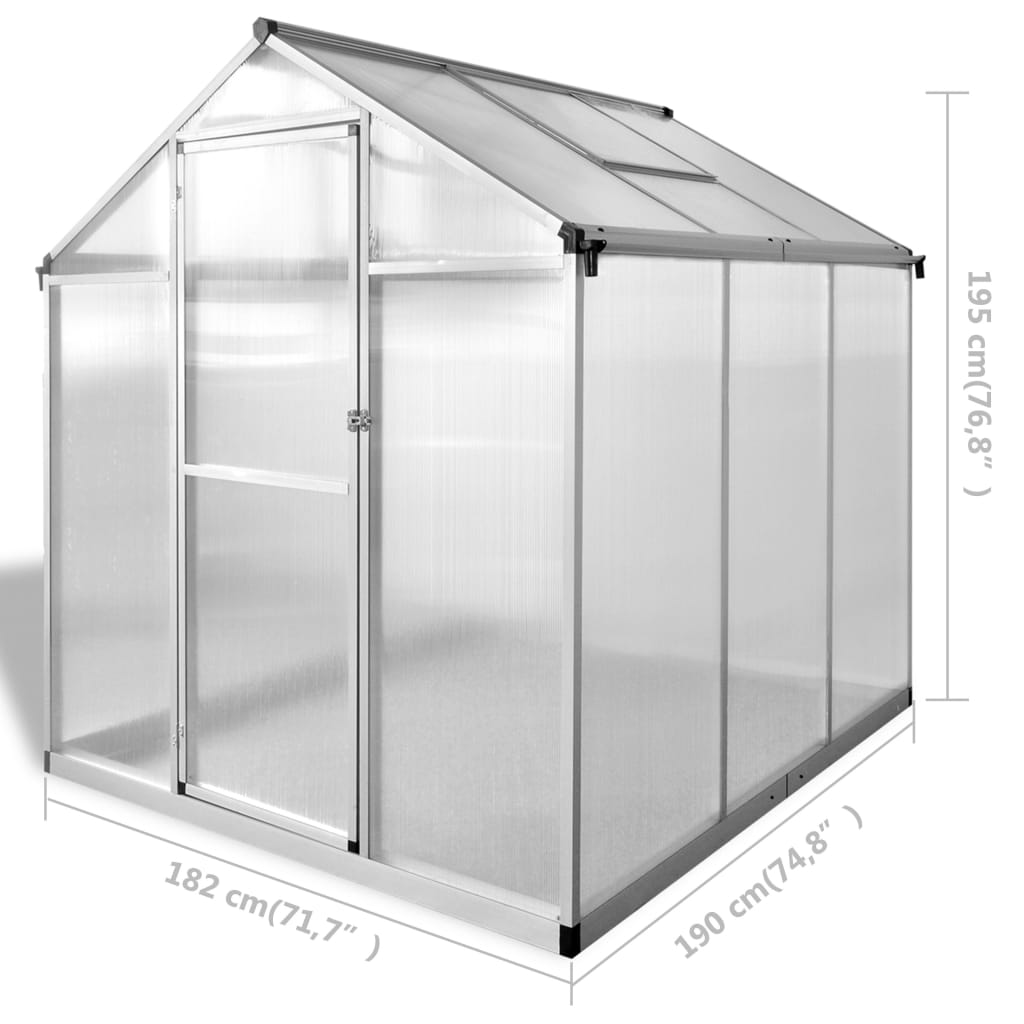 Tuinkas 3,46 m² versterkt aluminium