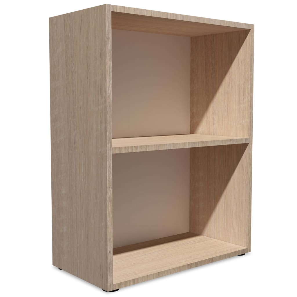 Boekenkast 60x31x78 cm bewerkt hout grijs eikenkleurig