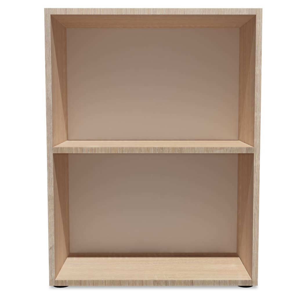 Boekenkast 60x31x78 cm bewerkt hout grijs eikenkleurig