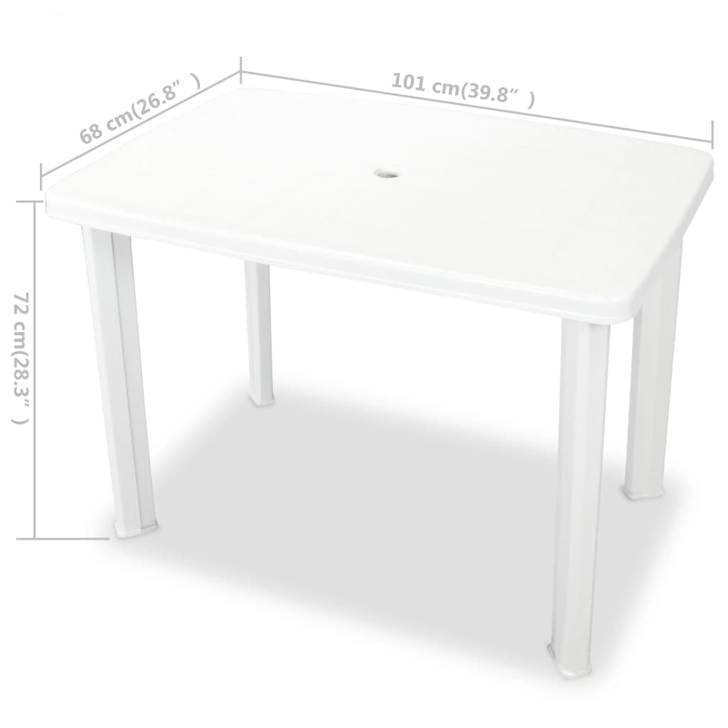 Tuintafel 126x76x72 cm kunststof