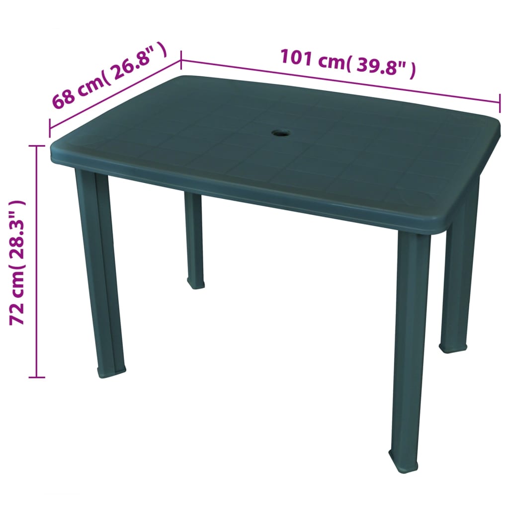 Tuintafel 126x76x72 cm kunststof