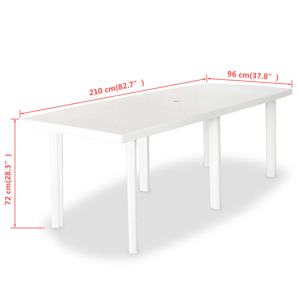 Tuintafel 126x76x72 cm kunststof