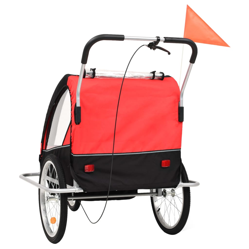 Fietstrailer kinderwagen 2-in-1 blauw