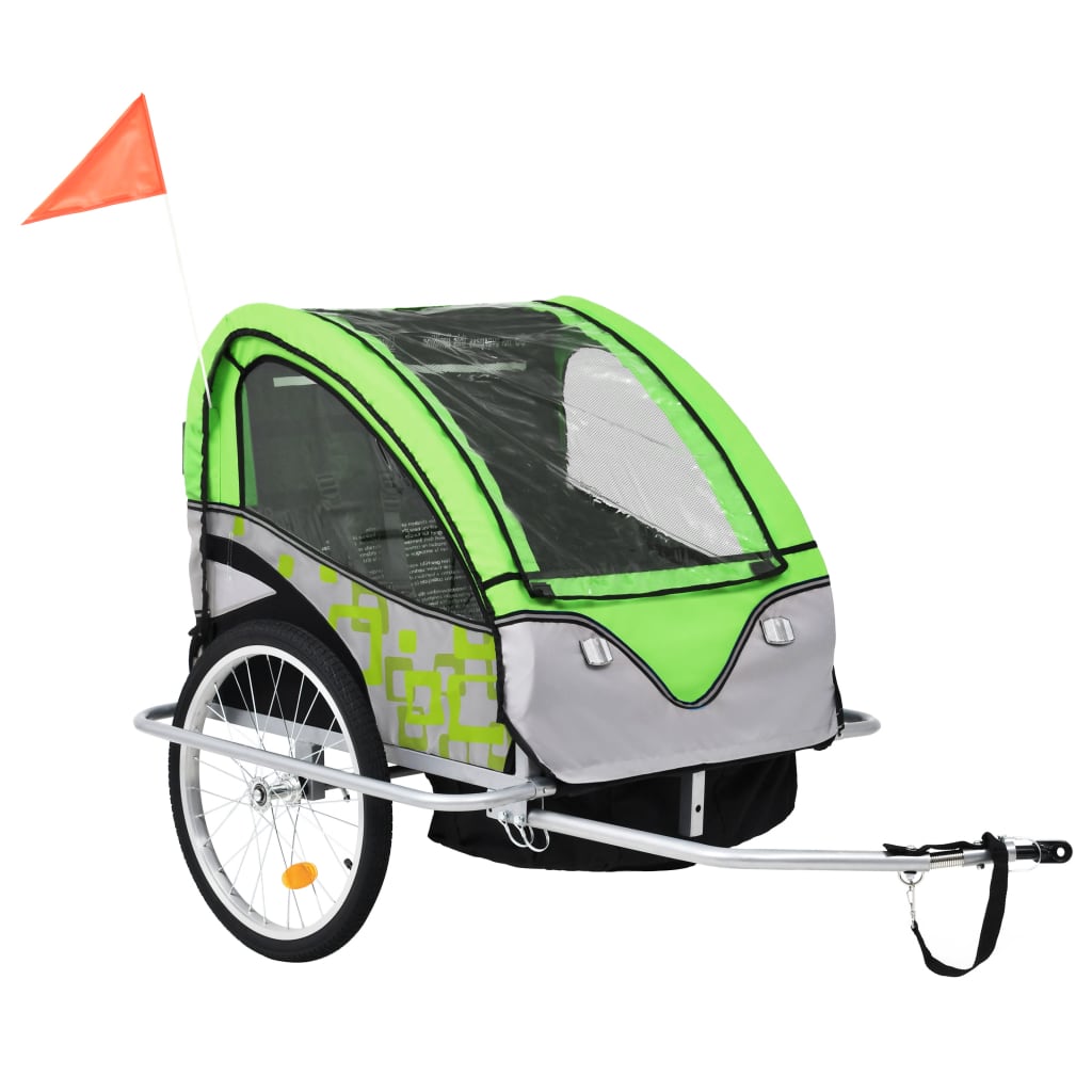 Fietstrailer kinderwagen 2-in-1 blauw