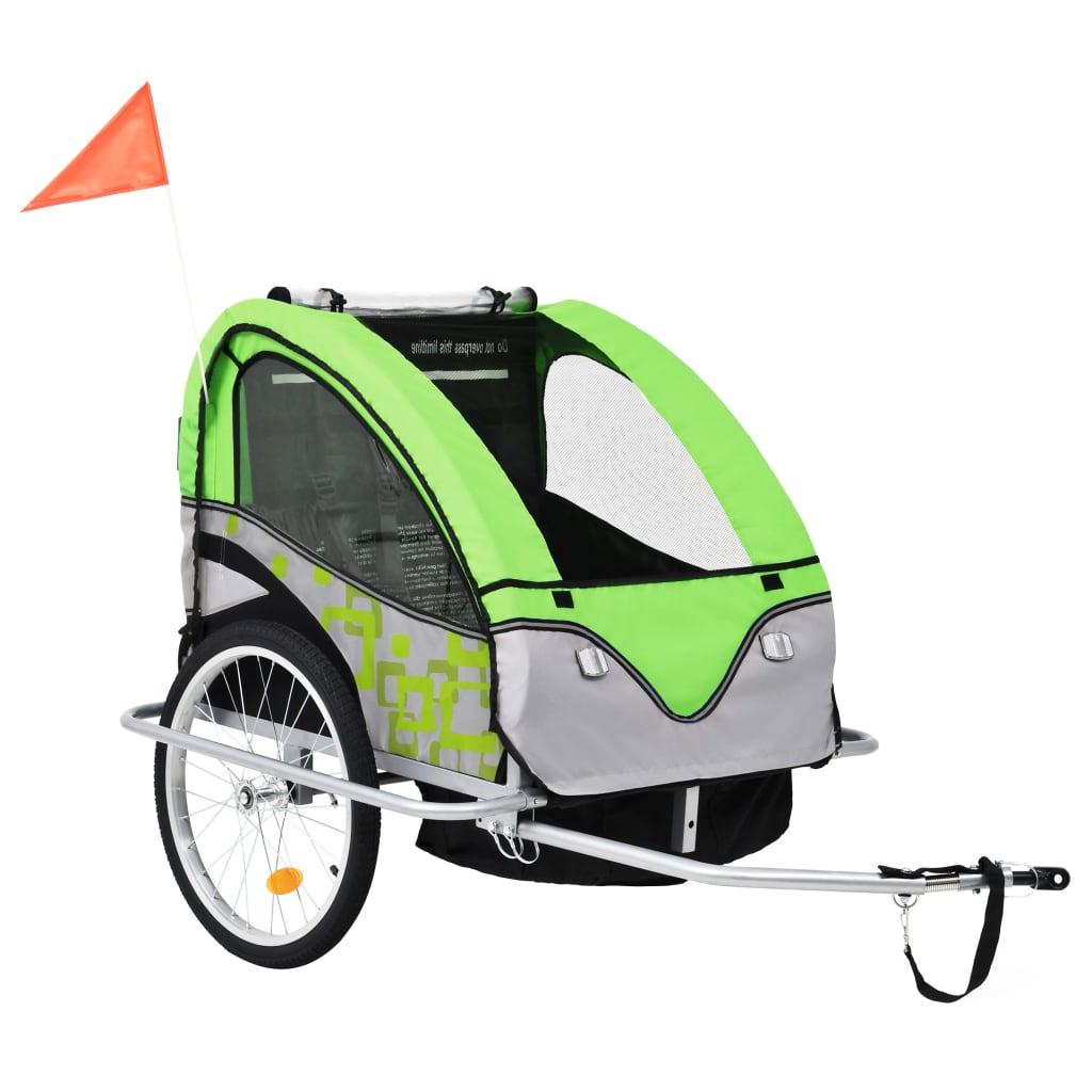 Fietstrailer kinderwagen 2-in-1 blauw