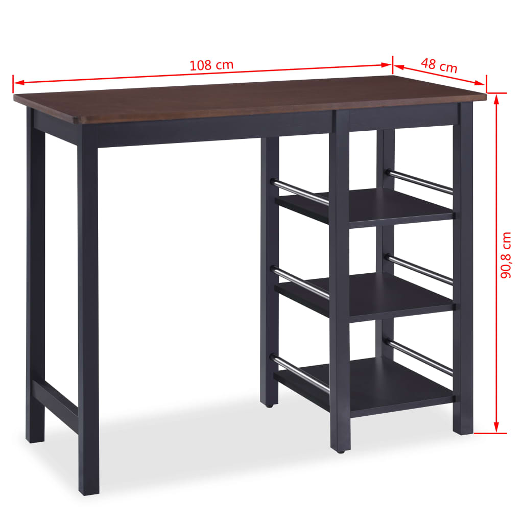 3-delige Barset MDF