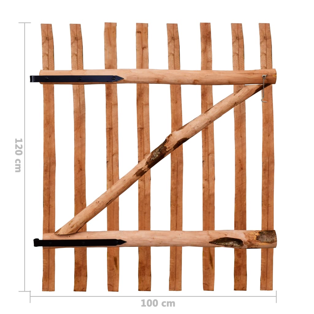 Poort enkel 100x90 cm geïmpregneerd hazelaarhout