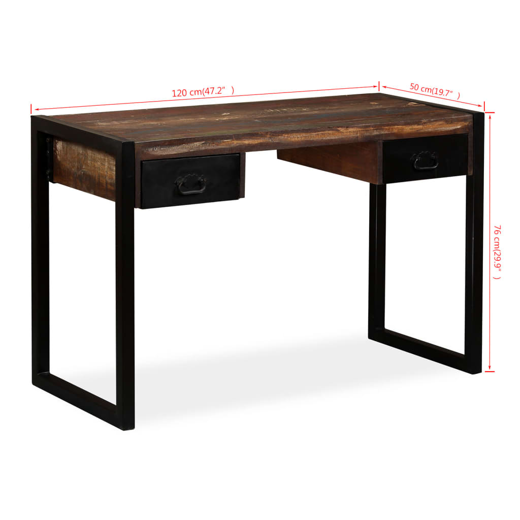 Bureau massief gerecycled hout