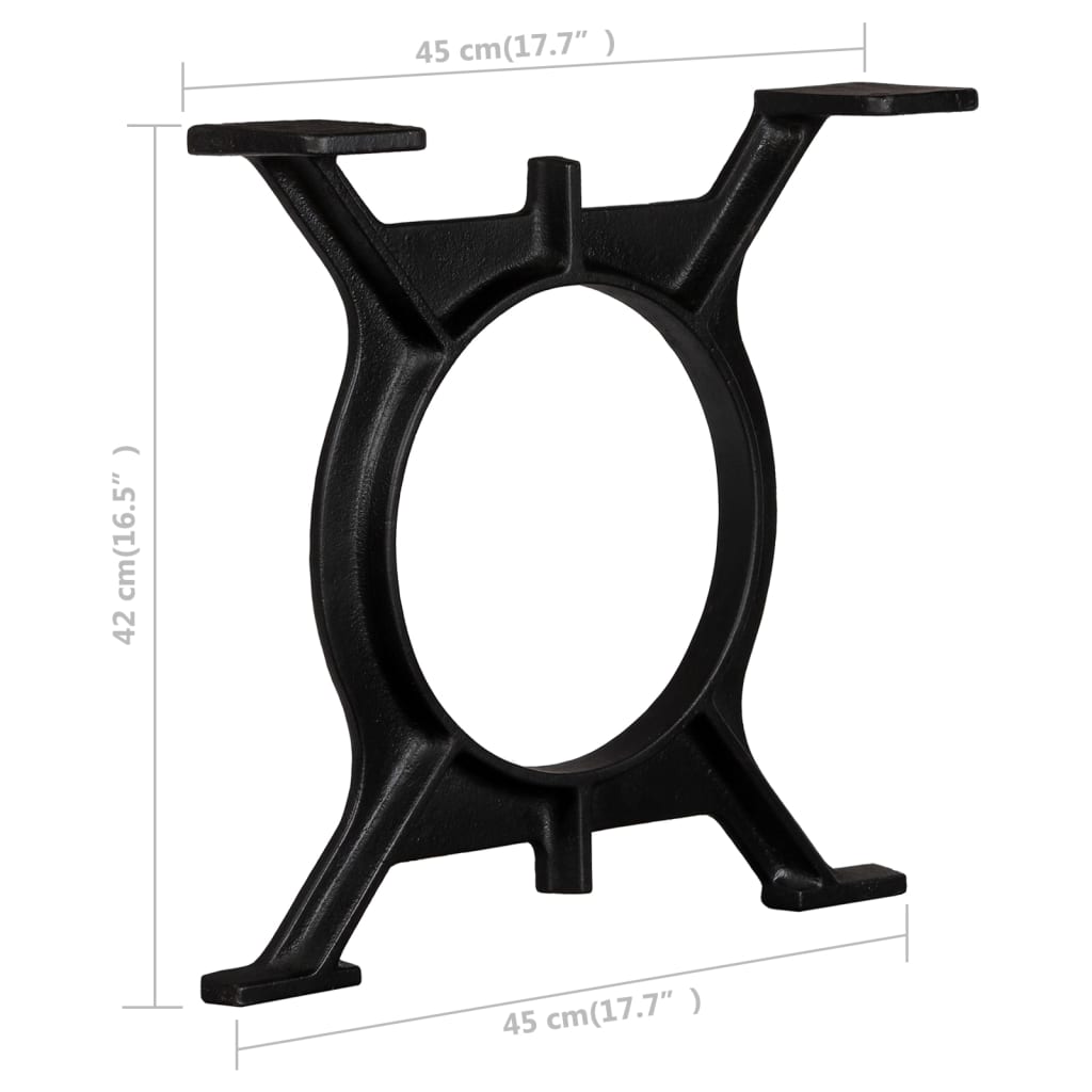 Salontafelpoten 2 st O-frame gietijzer