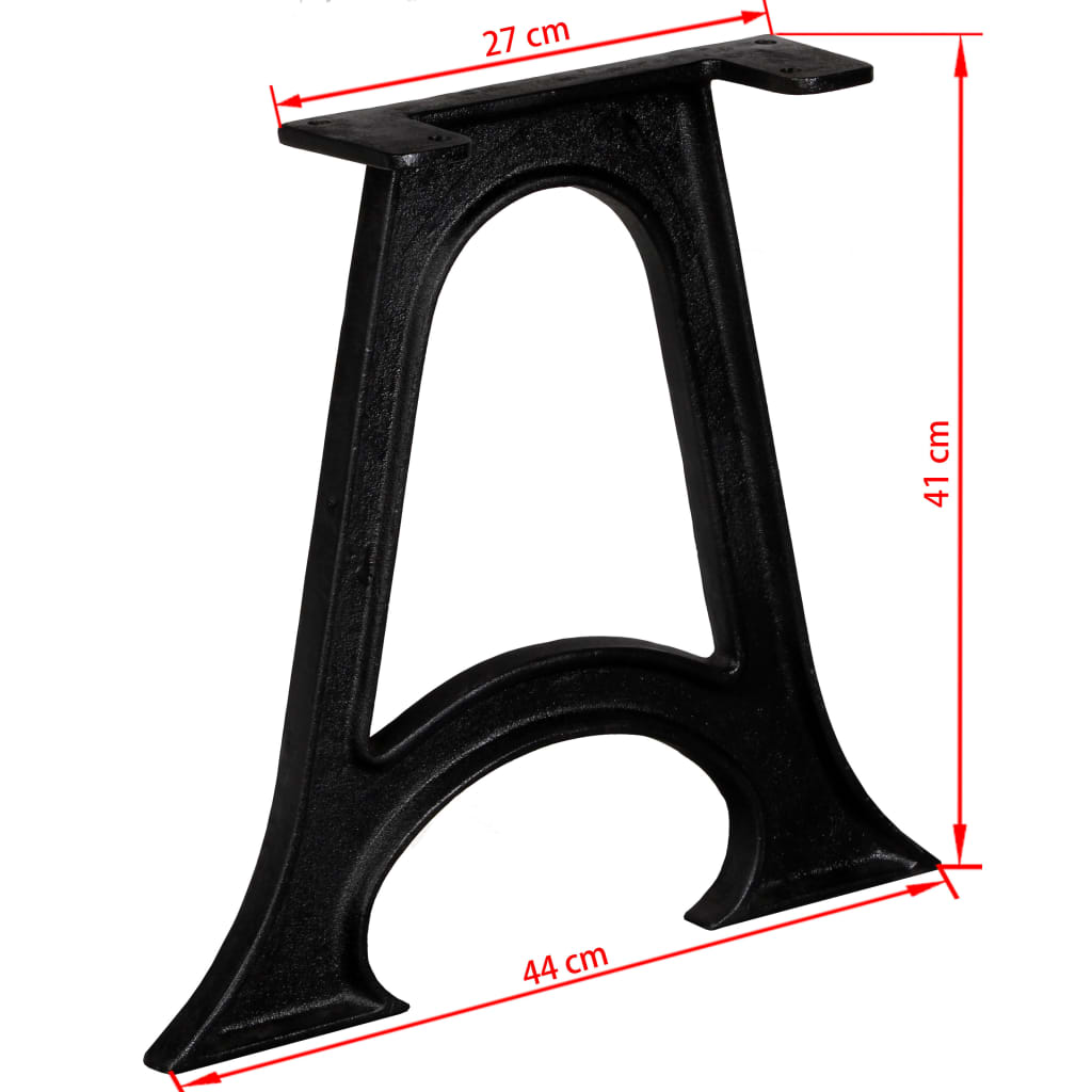 Salontafelpoten 2 st O-frame gietijzer