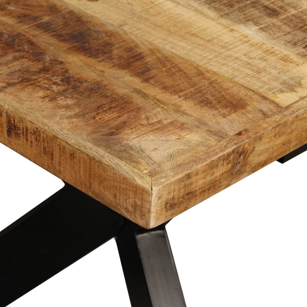 Eettafel 160x80x75 cm massief ruw mangohout