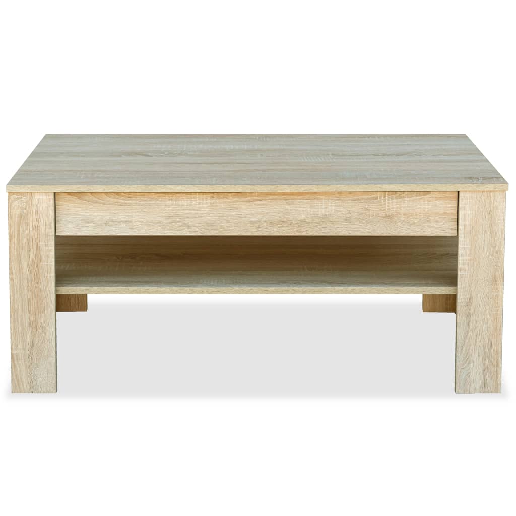 Salontafel 110x65x48 cm bewerkt hout eikenkleur