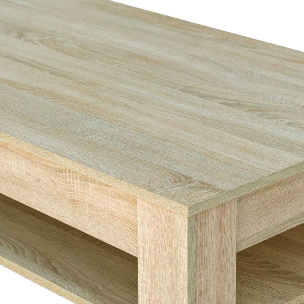 Salontafel 110x65x48 cm bewerkt hout eikenkleur