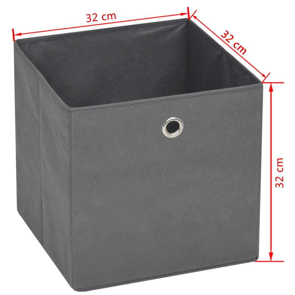 Opbergboxen 10 st 32x32x32 cm nonwoven stof