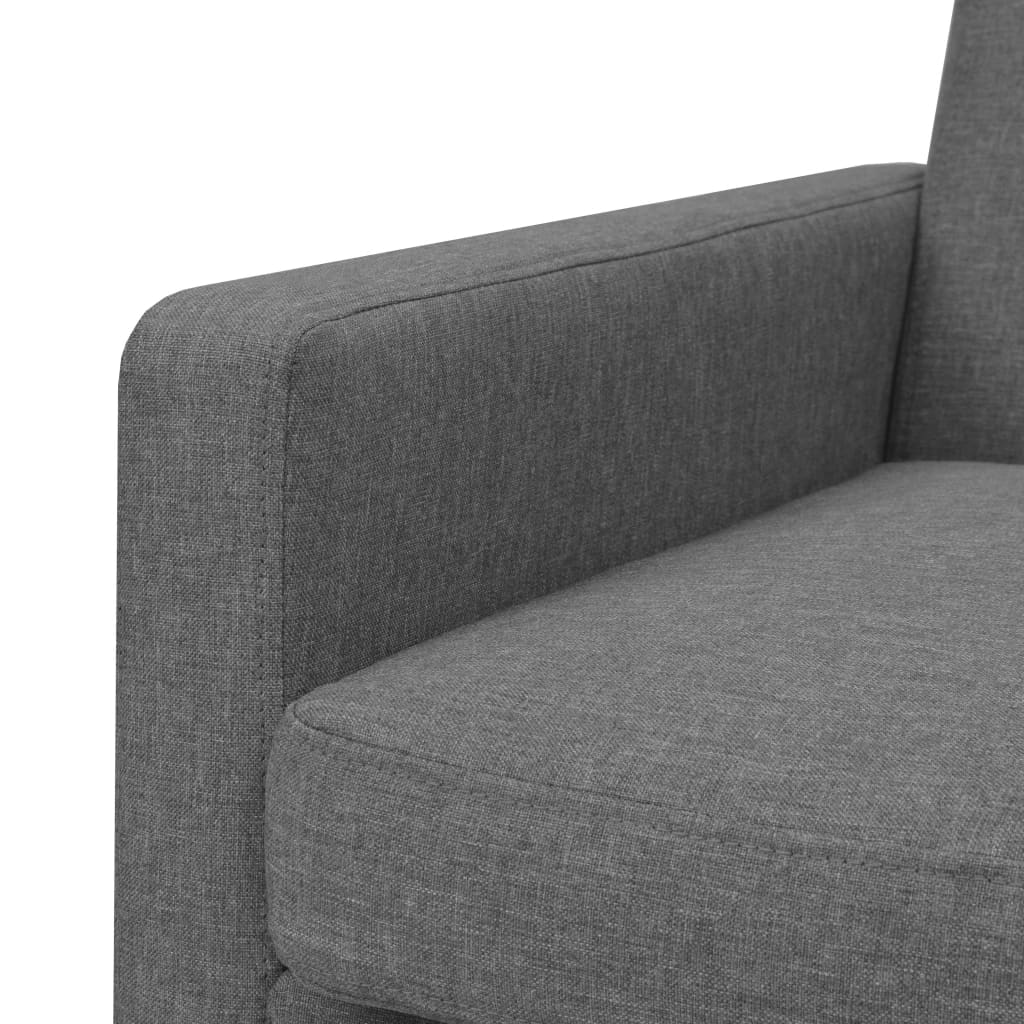 Fauteuil staal en stof lichtgrijs