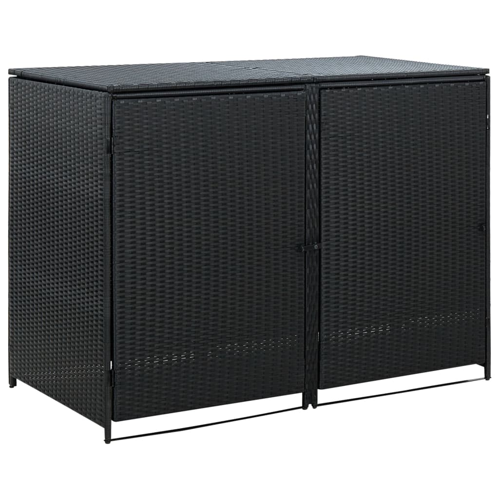 Containerberging dubbel 148x80x111 cm poly rattan