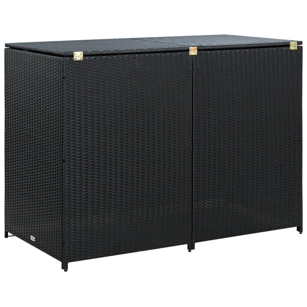 Containerberging dubbel 148x80x111 cm poly rattan