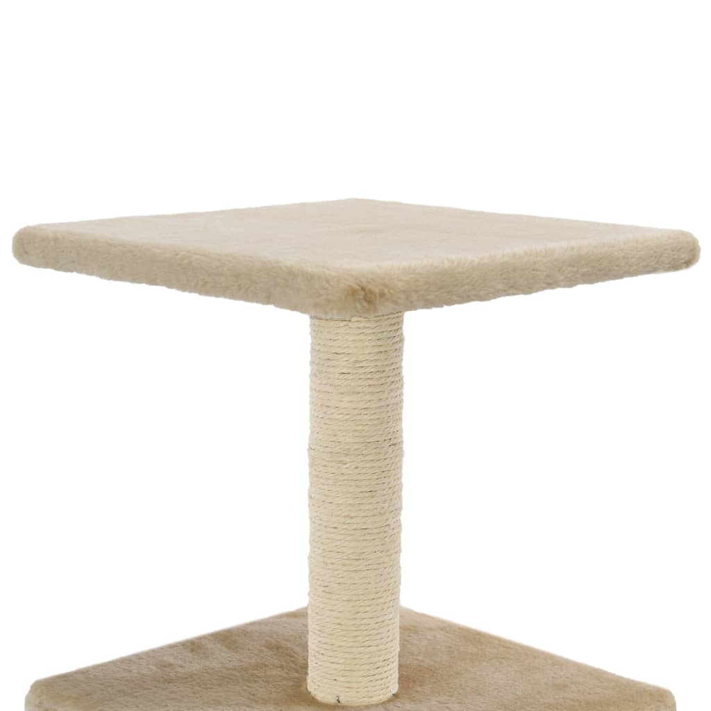 Kattenkrabpaal met sisal krabpaal 55 cm pootafdrukken beige