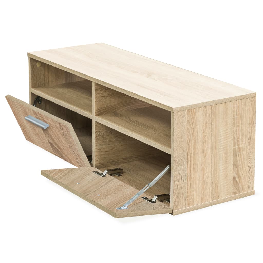 Tv-meubels 2 st 95x35x36 cm bewerkt hout eikenkleurig