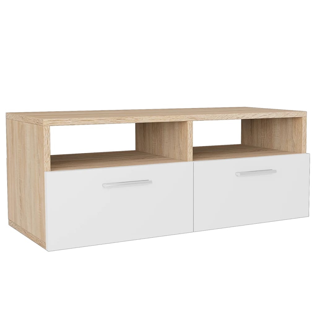 Tv-meubels 2 st 95x35x36 cm bewerkt hout eikenkleurig