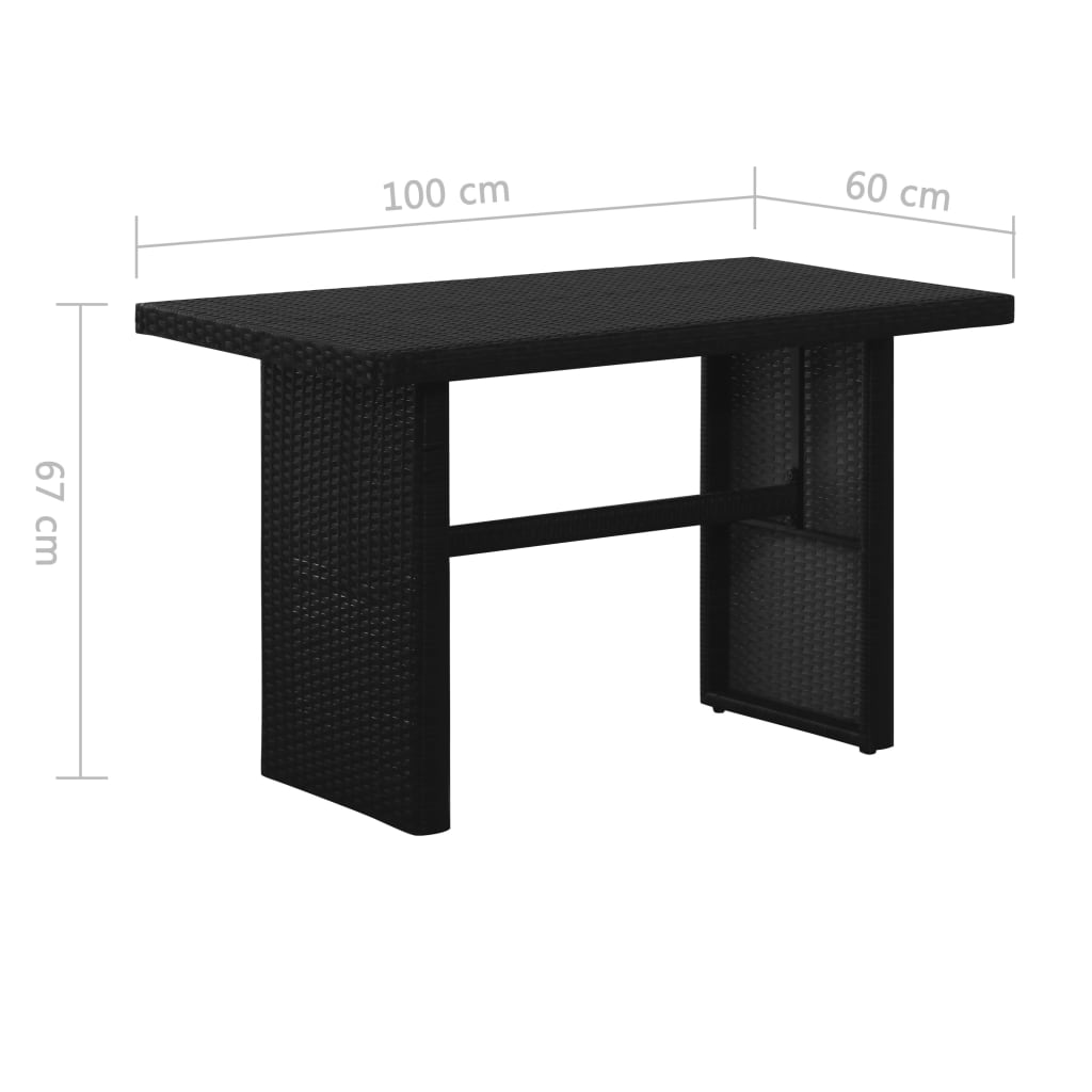 3-delige Loungeset met kussens poly rattan