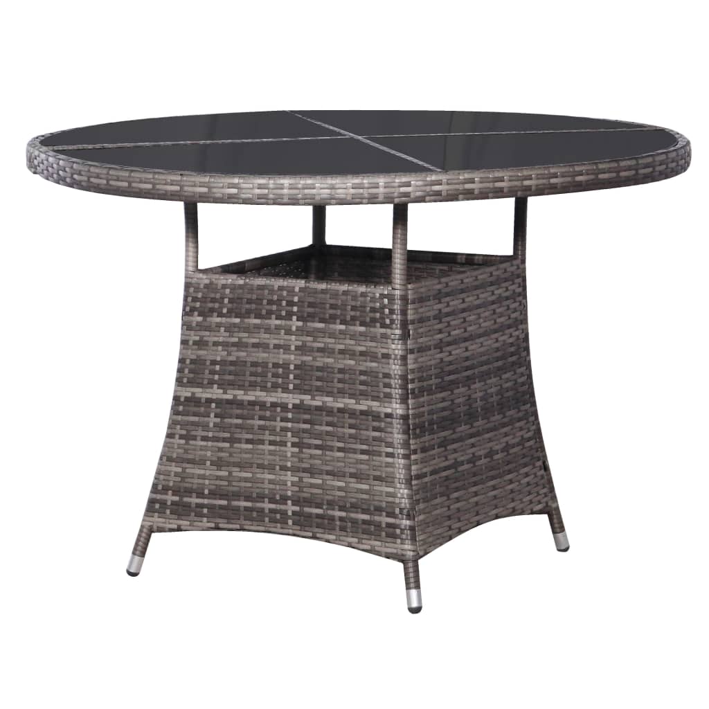 Tuintafel 110x74 cm poly rattan