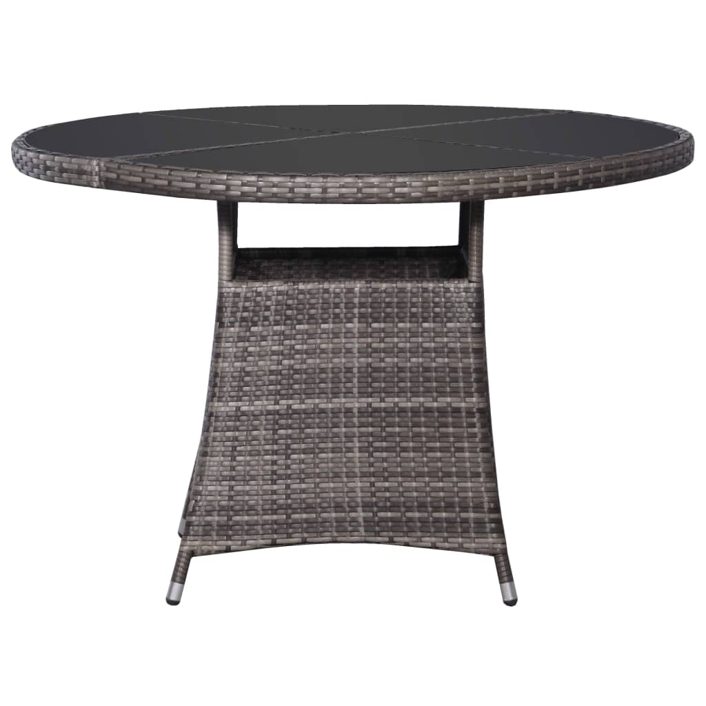 Tuintafel 110x74 cm poly rattan