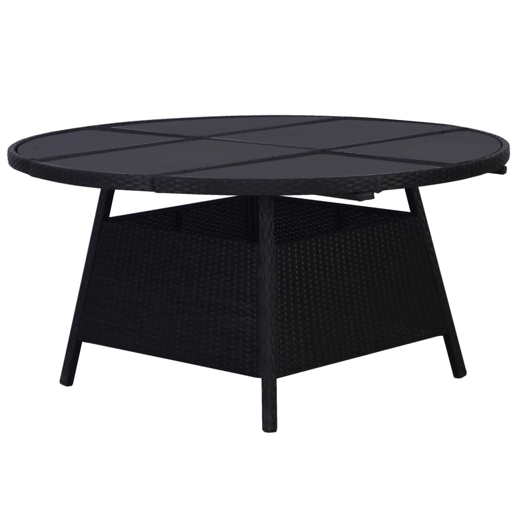 Tuintafel 110x74 cm poly rattan