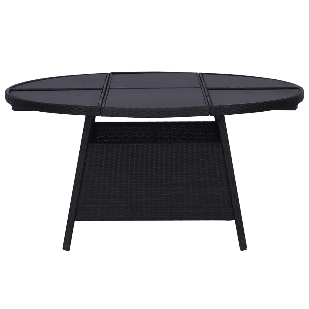 Tuintafel 110x74 cm poly rattan