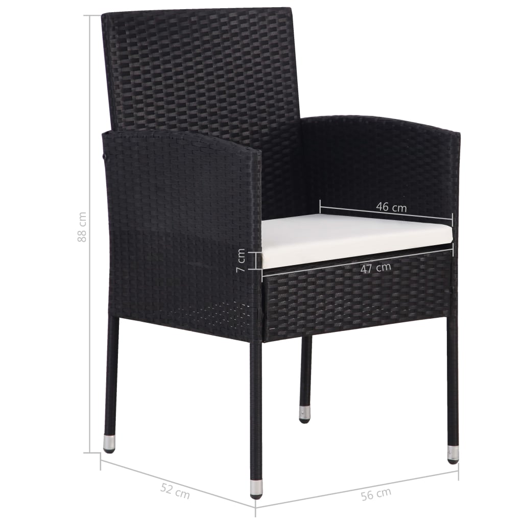 Tuinstoelen 2 st poly rattan