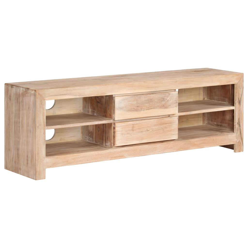 Tv-meubel 120x30x40 cm massief acaciahout lichtbruin