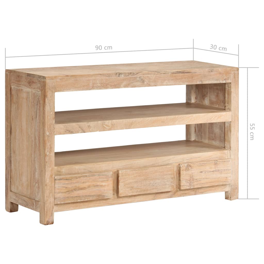 Tv-meubel 90x30x55 cm massief acaciahout